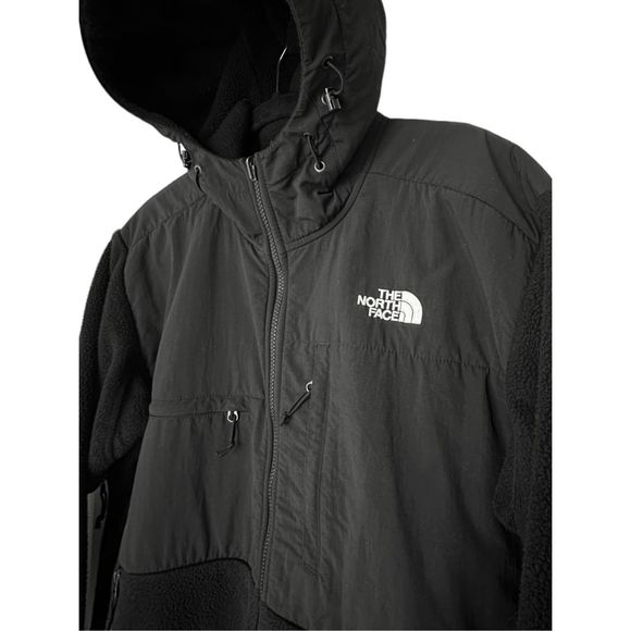 The North Face Men’s Black Full Zip Hooded Denali Fleece Jacket Size Large - Picture 2 of 7